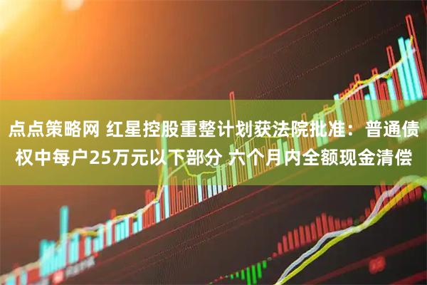 点点策略网 红星控股重整计划获法院批准：普通债权中每户25万元以下部分 六个月内全额现金清偿
